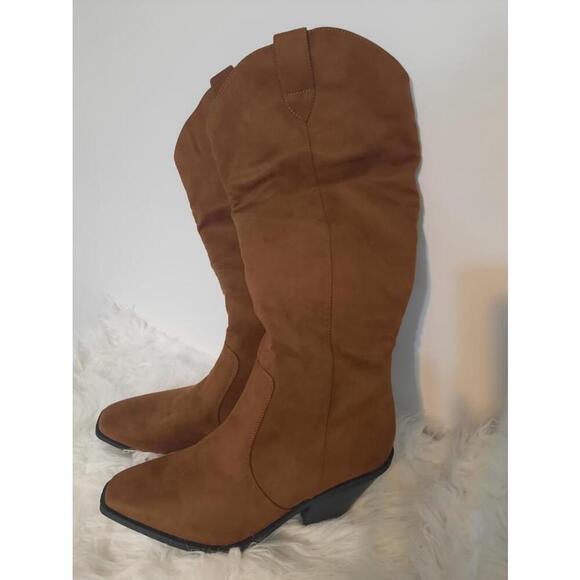 NWOT Women's Leather Cowboy Western Brown Boots Size 8. NWOT. #Coastal Cowgirl - Picture 4 of 4